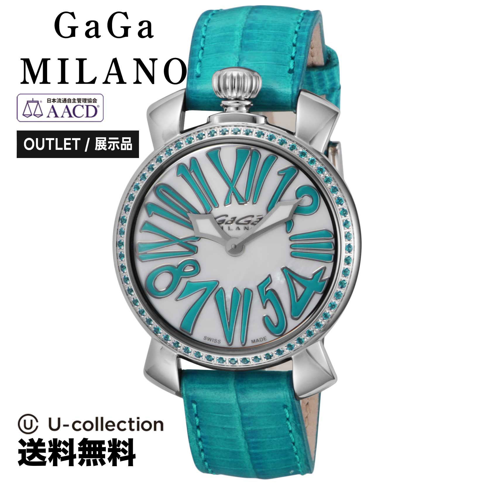 人気商品の 【OUTLET】GaGaMILANガガミラノMANUALE35MMSTONESクォ－ツレディースホワイト6025.03時計腕時計高級腕時計ブランド レディース腕時計