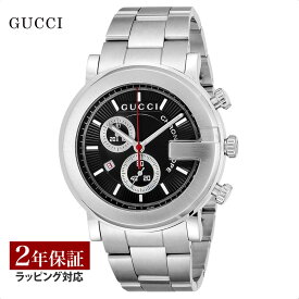 【ポイント10倍！】グッチ GUCCI メンズ 時計 G CHRONO クロノ クォーツ ブラック YA101309 時計 腕時計 高級腕時計 ブランド 【ローン金利無料】