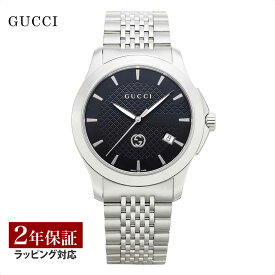 【OUTLET】 グッチ GUCCI メンズ 時計 G-TIMELESS Gタイムレス クォーツ ブラック YA1264106 時計 腕時計 高級腕時計 ブランド 【箱不良】