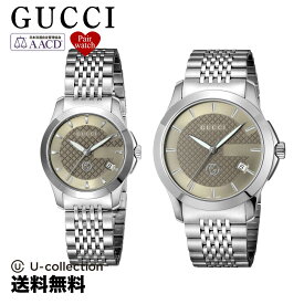 【 ペアウォッチ 】 グッチ GUCCI メンズ 時計 G-TimeLESS Gタイムレス クォーツ ブラウン YA1264107 レディース YA1265007 時計 腕時計 高級腕時計 ブランド