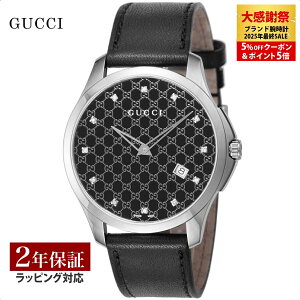 �y�O�b�` GUCCI ���f�B�[�X ���v G-�^�C�����X G-TIMELESS �N�H�[�c �u���b�N YA126305 �r���v �����r���v �u�����h