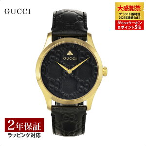 �y�O�b�` GUCCI ���f�B�[�X ���v G-�^�C�����X G-TIMELESS �N�H�[�c �u���b�N YA1264034A �r���v �����r���v �u�����h
