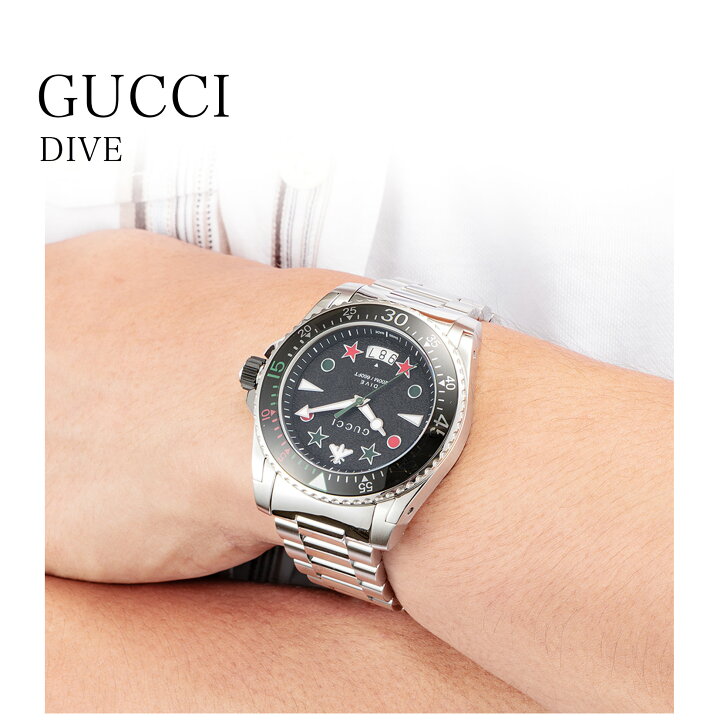 楽天市場】グッチ GUCCI メンズ 時計 DIVE ダイブ クォーツ ブラック 