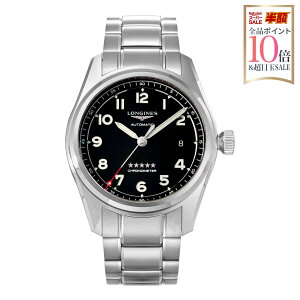 �_�X�[�p�[SALE�S�i�|�C���g10�{�^ �����W�� LONGINES �����Y ���v �X�s���b�g Spirit ������ �u���b�N L3.810.4.53.9 �r���v �����r���v �u�����h