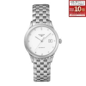 �_���������}���\��POINT10�{�^�����W�� LONGINES ���f�B�[�X ���v �t���b�O�V�b�v FLAGSHIP ������ �z���C�g L4.374.4.27.6 �r���v �����r���v �u�����h