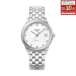 �_���������}���\��POINT10�{�^�����W�� LONGINES �����Y ���v �t���b�O�V�b�v FLAGSHIP ������ �z���C�g L4.774.4.27.6 �r���v �����r���v �u�����h