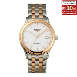 �_���������}���\��POINT10�{�^�����W�� LONGINES �����Y ���v �t���b�O�V�b�v FLAGSHIP ������ �z���C�g L4.984.3.92.7 �r���v �����r���v �u�����h