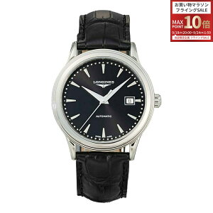 �_���������}���\��POINT10�{�^�����W�� LONGINES �����Y ���v �t���b�O�V�b�v FLAGSHIP ������ �u���b�N L4.984.4.59.2 �r���v �����r���v �u�����h