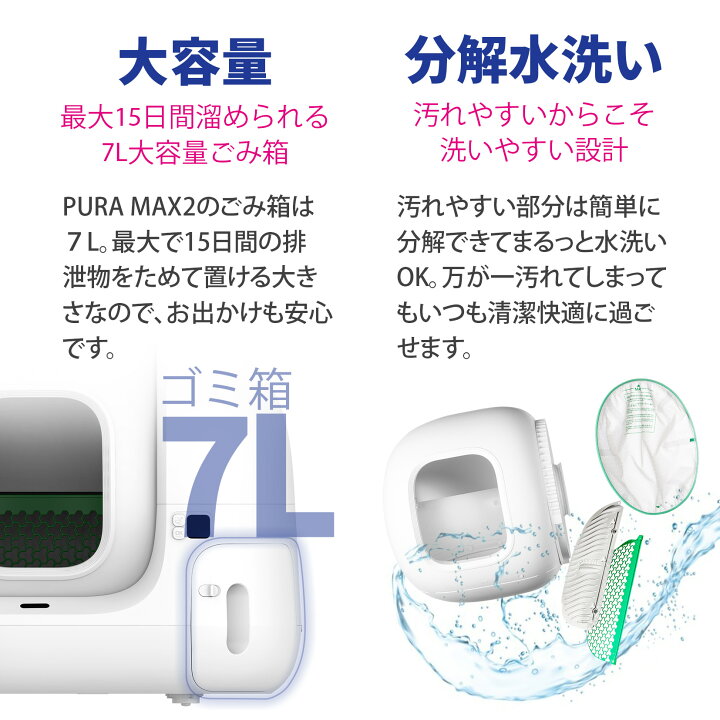 楽天市場】＼15%OFFクーポン／ 【2年保証】 PETKIT Pura Max2 猫用 