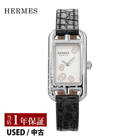 【中古 美品】エルメス HERMES レディース 時計 ナンタケット NANTUCKET クォーツ ホワイト NA2132-2508-13-158