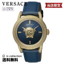【4日～11日スーパーSALE】【当店限定】 VERSACE ヴェルサーチェ ヴェルサーチ V-CODE コード クオーツ メンズ ブルー VESN00322 時計 腕時計 高級腕時計 ブランド