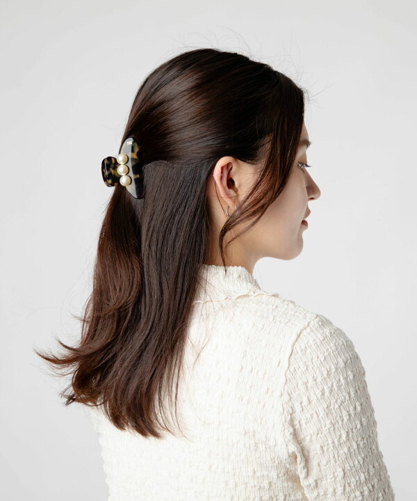 ALEXANDRE DE PARIS 葉形クリスタル装飾ヘアクリップ フランス製 その他