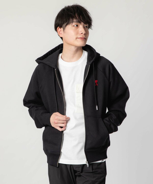 楽天市場】アミ パリス AMI PARIS USW415.747 パーカー ADC ZIPPED 