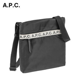 APC アーペーセー A.P.C. PAACL H61384 ショルダーバッグ メンズ レディース バック サコッシュ 肩掛け ナイロン カジュアル 軽量 シンプル ブランドロゴ ブラック PAACL H61384