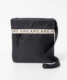 APC アーペーセー A.P.C. PAACL H61384 ショルダーバッグ メンズ レディース バック サコッシュ 肩掛け ナイロン カジュアル 軽量 シンプル ブランドロゴ ブラック PAACL H61384