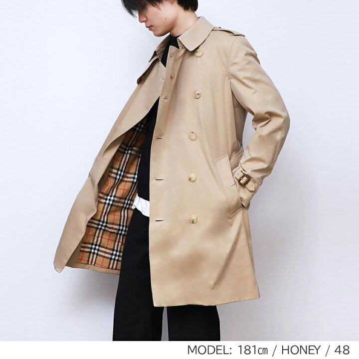 楽天市場 バーバリー Burberry トレンチコート メンズ ケンジントン Kensington スプリングコート ジャケット ミッドレングス ヘリテージ カジュアル ビジネス 秋冬 ハニー ブラック 44 50 Ukサイズ U Stream