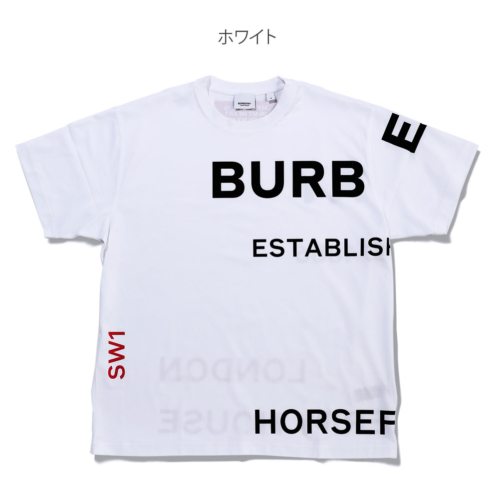 バーバリー BURBERRY Tシャツ レディース 半袖 トップス ロゴプリント コットン ホワイト XS/S/M/L 80171031 カジュアル  白 おしゃれ ブランド ギフト | U-STREAM