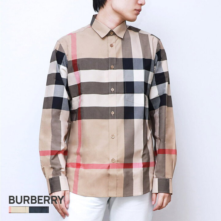 楽天市場】バーバリー BURBERRY シャツ メンズ チェック ストレッチ 