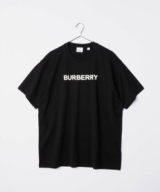 バーバリー BURBERRY 8055307 Tシャツ メンズ トップス 半袖 コットン クルーネック カットソー ロゴプリント クルーネック 黒 カジュアル オーバーサイズ ブラック XS S M L XL