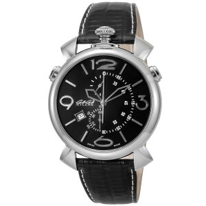 ガガミラノ GAGA MILANO THIN CHRONO 46MM メンズ 時計 腕時計 スイス製 ガガ ミラノ クォーツ ブラック 5097.01BK-NEW-N-ST