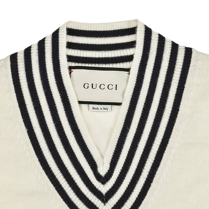 楽天市場】グッチ GUCCI Vネック ウール セーター メンズ ビー（ハチ  
