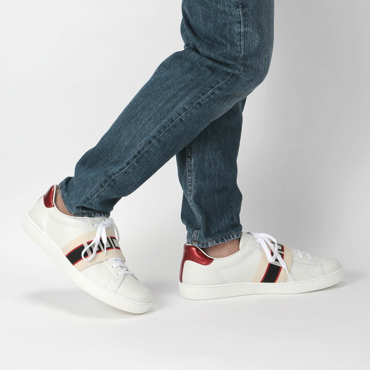 楽天市場】グッチ GUCCI スニーカー メンズ ストライプ レザー  