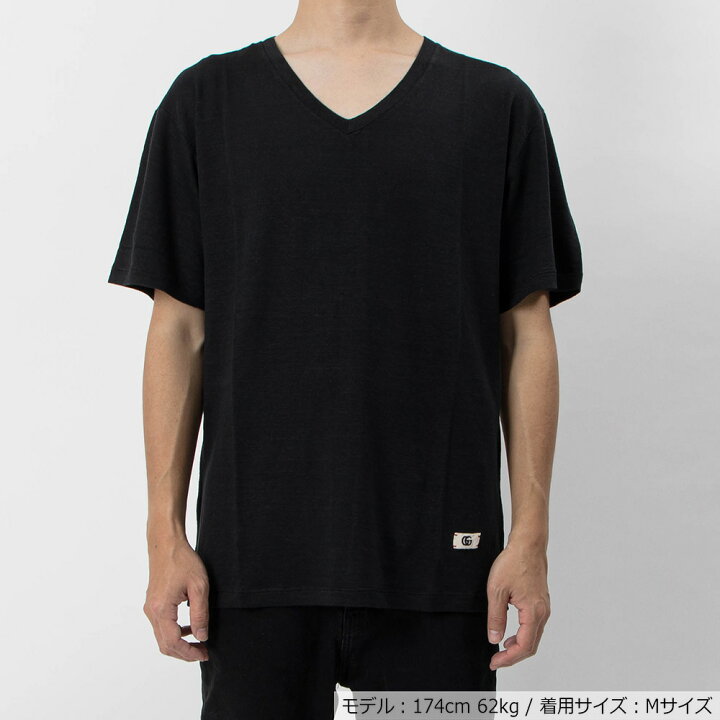 楽天市場】グッチ GUCCI 半袖Tシャツ メンズ トップス 半袖 ダブルG V 