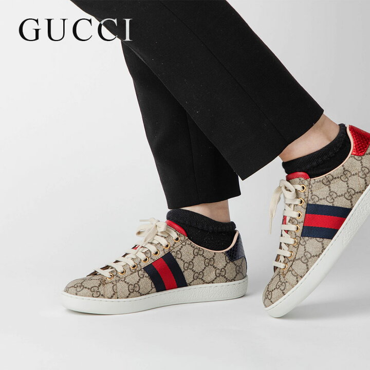 楽天市場】グッチ GUCCI 499410 96G50 スニーカー エース レディース  