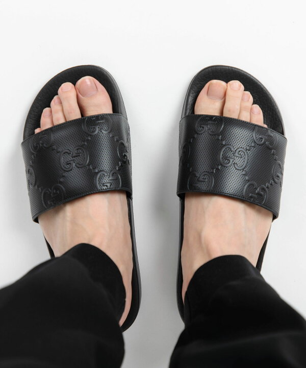 楽天市場】グッチ GUCCI 681880 UKU00 サンダル メンズ GG スライド  