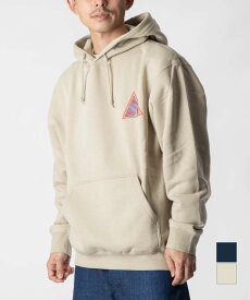 ハフ HUF PF00516 パーカー メンズ トップス スウェット 長袖 フード フーディ HIGH ADVENTURE P/O HOODIE ロゴ プルロングスリーブ プルオーバー ストリート シンプル カジュアル サンド ネイビー S M L XL