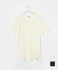 ジルサンダー プラス JIL SANDER+ J47GC0012 J45031 Tシャツ メンズ トップス 半袖 ロゴ カジュアル シンプル 春夏 コットン カットソー 綿 ギフト プレゼント T SHIRT CN SS ホワイト ブラック S M L