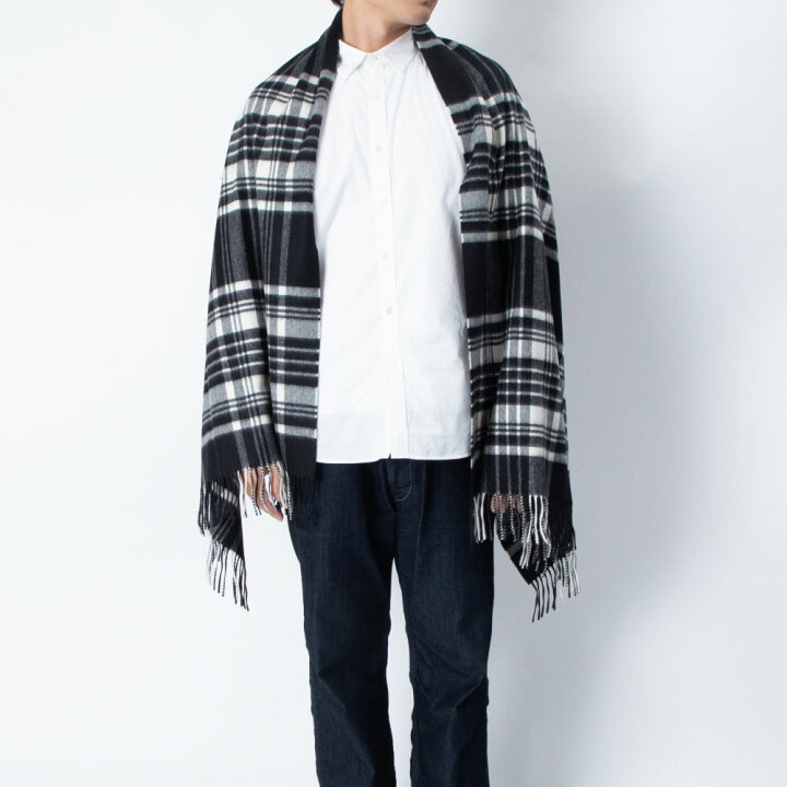 楽天市場】ジョンストンズ JOHNSTONS ストール WA56 カシミヤ メンズ 