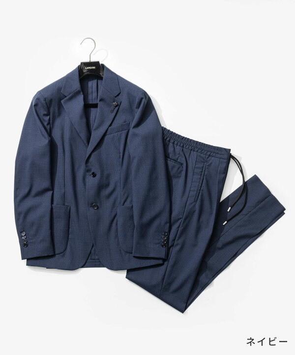 楽天市場】ラルディーニ LARDINI サマーウール グレンチェック スーツ 