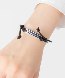 マルニ MARNI BRZB0025A0 P3000 ブレスレット メンズ レディース アクセサリー プレート レザー スライドノット エングレーブ ロゴ刻印 ギフト プレゼント ブランド ブラック ナチュラル