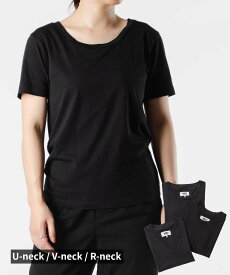 エムエム6 MM6 S52GC0189 S24405 Tシャツ レディース トップス メゾンマルジェラ 半袖 カットソー パックT Vネック ラウンドネック カジュアル シンプル 春夏 コットン 綿 無地 ブラック S M L