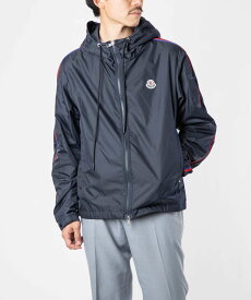 モンクレール MONCLER 1A00085 68352 ジャケット メンズ アウター HATTAB ナイロン ブルゾン フーテッド パイピング 撥水 775ジップアップ ダークネイビー 1 2 3 4