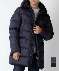 ムーレー MOORER メンズ ダウンコート BARBIERI WK ダウンコート バルビエリ メンズ アウター ダウンジャケット パーカー ポリエステル 厚手 保温 ラクーンファー カジュアル ビジネス 防寒着 プレゼント ギフト 贈り物 シンプル 秋冬 ブラック ブルー 46〜52