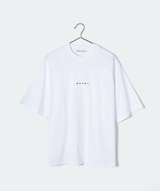 マルニ MARNI THJE0263P1 USCS87 Tシャツ レディース トップス 半袖 カットソー ロゴT カジュアル シンプル ミドルスリーブ コットン クルーネック 綿 プレゼント ギフト 通勤 通学 ホワイト 36 38 40