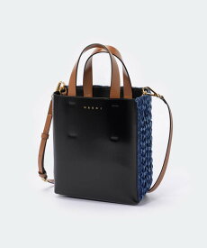 マルニ MARNI SHMP0039L0 P5271 ハンドバッグ レディース バッグ ミュゼオ ショルダー レザー ロゴ 2way おしゃれ プレゼント ギフト SAC MUSEO 鞄 贈り物 通勤 旅行 通学 記念 お祝い ブルー×ブラック