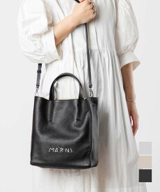 マルニ MARNI SHMP0018L3 P6533 トートバッグ MUSEO SOFT SMALL N/S レディース バック ミュゼオ ソフト スモール ロゴ レザー ミニショルダーバッグ 通勤 旅行 2way おしゃれ プレゼント ギフト 鞄 お祝い ブラック
