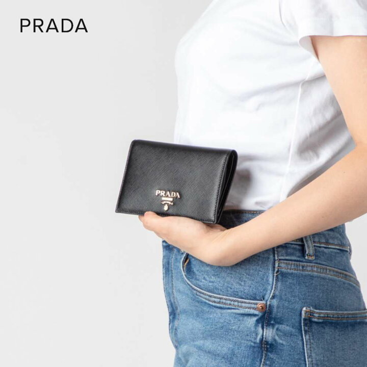 楽天市場】プラダ PRADA 1MV018 QWA F0002 二つ折り財布 レディース 