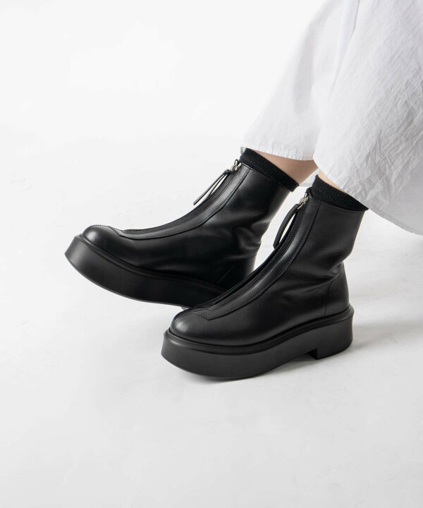 楽天市場】ザロウ The Row F1144 L64 ブーツ Zipped Boot 1 in Leather  