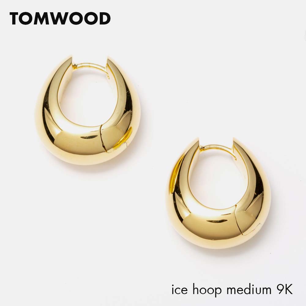 トムウッド TOM WOOD E39HMNA01 S925 ピアス レディース アクセサリー ミディアム フープピアス 9k アイス Mサイズ ice  hoop medium スターリングシルバー 925 ジュエリー ギフト プレゼント ゴールド | U-STREAM