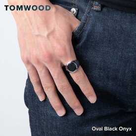 トムウッド TOM WOOD 100807M R74IEMBO01 S925 リング メンズ アクセサリー 指輪 オーバル ブラックオニキス oval black onyx 天然石 シルバー925 ジュエリー ギフト プレゼント シルバー 58 60 62 64サイズ 17～24号