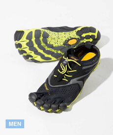 ビブラム ファイブフィンガーズ Vibram FiveFingers 16M3101 ベアフットシューズ V-Run メンズ シューズ 5本指シューズ スポーツ ランニング ジム トレーニング ウォーキング 靴 外反母趾 ブラック×イエロー