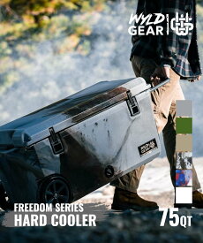 ワイルドギア WYLD GEAR ハードクーラー FREEDOM シリーズ 75 QT クーラー ユニセックス レジャー キャンプ用品 made in USA キャンプ クーラーボックス 保冷 アウトドア キャンプ飯 花見 BBQ バーベキュー ホイール付き