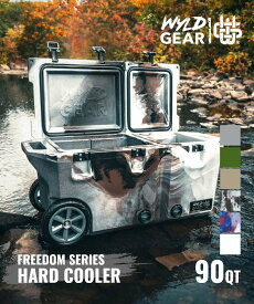 ワイルドギア WYLD GEAR ハードクーラー FREEDOM SERIES 90 QT クーラー ユニセックス レジャー キャンプ用品 made in USA キャンプ クーラーボックス 保冷 アウトドア キャンプ飯 花見 BBQ バーベキュー ホイール付き 2コンパートメント