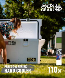 ワイルドギア WYLD GEAR ハードクーラー FREEDOM シリーズ 110 QT クーラー ユニセックス レジャー キャンプ用品 made in USA キャンプ クーラーボックス 保冷 アウトドア キャンプ飯 花見 BBQ バーベキュー ホイール付き