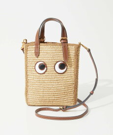 アニヤ ハインドマーチ ANYA HINDMARCH 5050925 189057 ショルダーバッグ レディース バッグ ミニトート アイズ ラフィア 斜め掛け かごバッグ ハンドバッグ 2way プレゼント 肩掛け お出かけ ギフト 鞄 かばん 旅行 N/S Tote Mini Eyes in Raffia ナチュラル