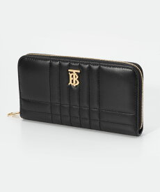 バーバリー BURBERRY 8062340 長財布 LS LOLA ZIP WALLET QXC レディース 財布 キルティングレザー ローラ ラウンドジップウォレット ロゴ ロングウォレット モノグラム プレゼント ブランド おしゃれ ギフト お祝い 記念 ファッション ブラック×ライトゴールド